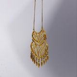 OWL PENDANT NECKLACE IN GOLD TONED METAL